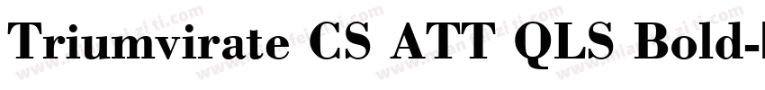 Triumvirate CS ATT QLS Bold字体转换